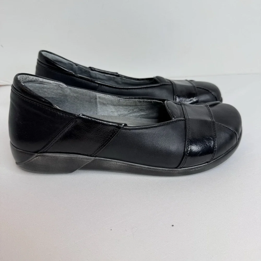 Naot Shoes Womens 38 Casual Slip On Loafers Comfort Black Leather US 7 Flats
